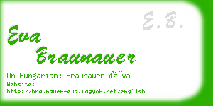 eva braunauer business card